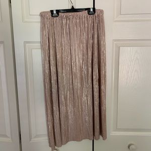 Rose gold glitter midi skirt